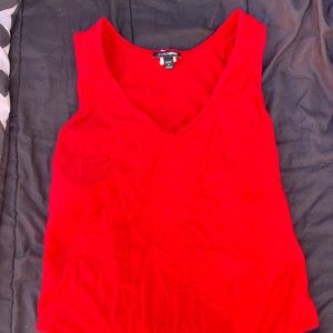 Fashion Nova Red V Neck Bodysuit